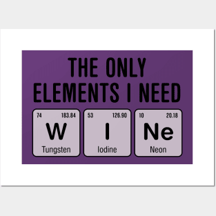 Wine Chemistry Elements Posters and Art